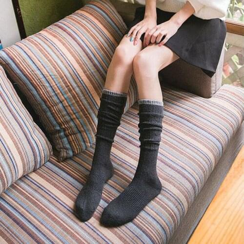 Women Cotton Long Happy Socks Funny Elegant Heap Autumn Winter Socks Designed School Students Females Korean Style Trendy Ladies