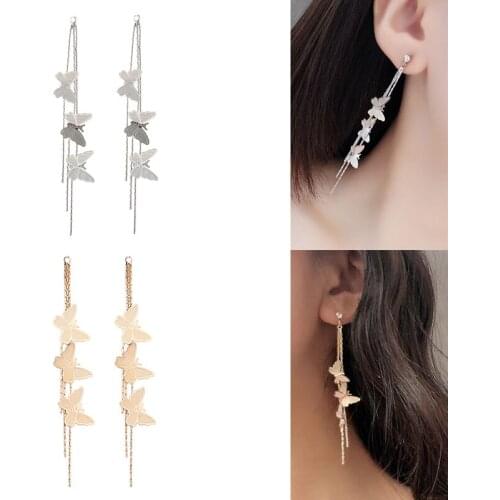 2019New 60Pcs Alloy Three butterflies Pendant button for DIY Jewelry Earrings or hair Accessories Handmade FY111