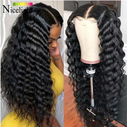 Nicelight Lace Frontal Wigs Loose Deep Wave 13x4 Lace Front Human Hair Wigs Malaysian Remy Hair Wigs Lace Closure Wigs For Women