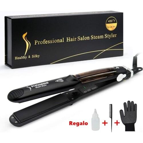 Professional Steam Hair Straightener Hair Care Iron Ceramic Coating Beauty Care Curling Irons Flat Iron Straighting Styler Tool
