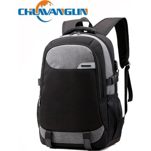 Chuwanglin Fashion man laptop backpack usb charging backpacks casual style bags large male business travel bag backpack H8009