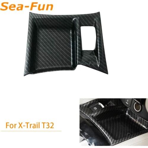 Gear Shift Knob Center Console Gearshift Cover Trim For Nissan X-Trail Rogue T32 2014 2015 2016 2017 Auto Styling Accessories