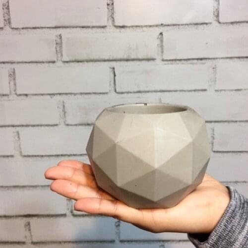 Silicone flower pots mold 3d handmade Cement molds silica gel concrete moulds vase geometry mould