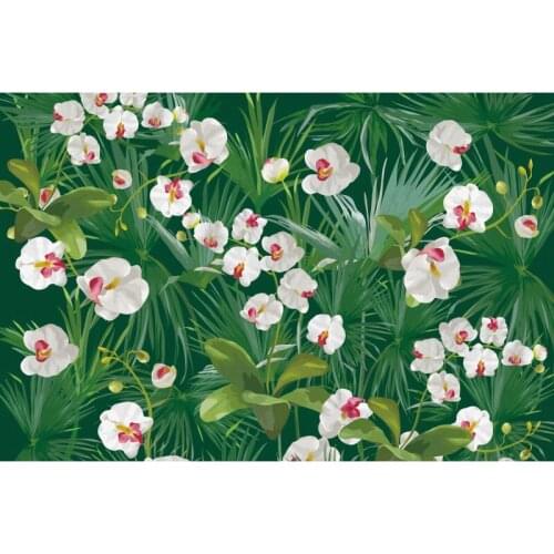 Tropical Forest Flowers Background Baby Shower Birthday Party Decoration Vinyl Spring Photography Props Decoration Background