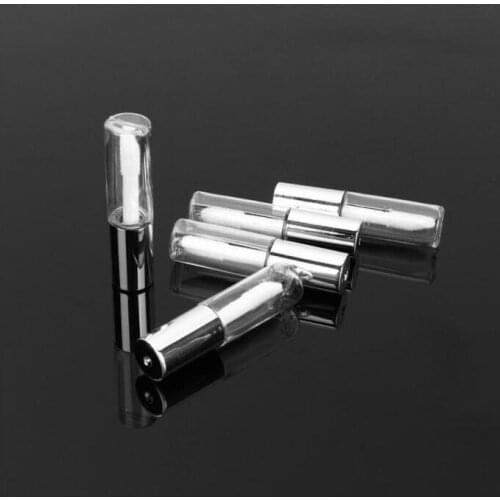 1.2ml Lip Gloss Tube Lips Empty Clear Bottle Brush Container Beauty Tool Mini Refillable Bottles Lipgloss Silvery