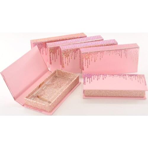 IN US 100/pack Wholesale eyelash box 25mm False Eyelashes Packaging Box Lash Boxes Fake 3D Mink Lashes Case empty custom logo