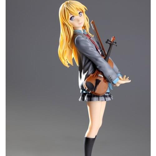 Your Lie in April Miyazono Kaori Violin Girl Cute Standing Ver. PVC Action Figure Anime Cartoon Doll 20cm