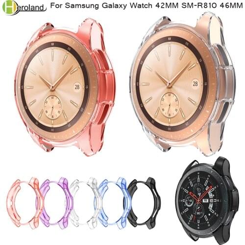 Case 360 Degree TPU Protector Case Cover Shell For Samsung Galaxy Watch 42MM SM-R810 46MM Gear S3 Frontier soft Protective Shell