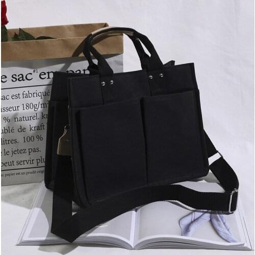 1PCS Large Capacity Leisure Canvas Bag with Multiple Pockets, Practical Single Shoulder Bag,Messenger Bag, Womens Bag