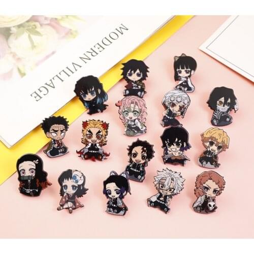 10pcs/lot Anime Demon Slayer: Kimetsu no Yaiba New acrylic brooch badge toy gift
