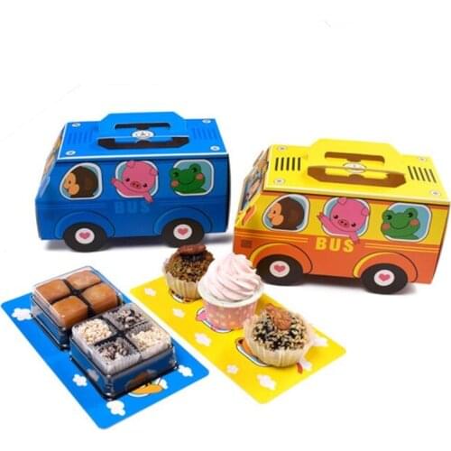10pcs Cute Car Shape Gift Package Cake Candy Box Favors and Birthday Party Gifts Box Party Supply