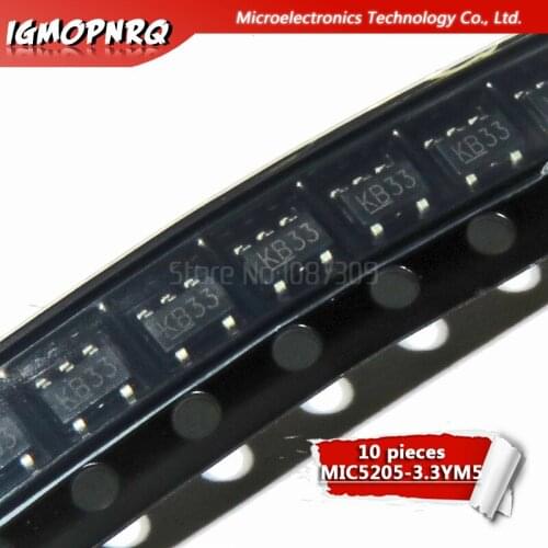 10pcs MIC5205-3.3YM5 MIC5205-3.3 SOT MIC5205 3.3V SOT23-5 new original