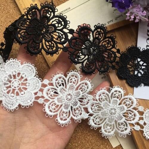 14yards(7y) 5cm Embroidery lace ribbon Necklace material DIY patchwork Dress edge Garment needlework sewing accessories 532