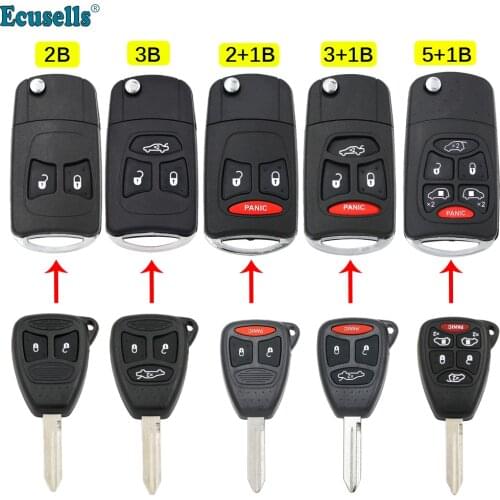 2/3/4/6 buttons modified remote key shell case fob for Chrysler 300 300C Aspen Dodge Magnum Dakota Durango RAM Charger Jeep CY22