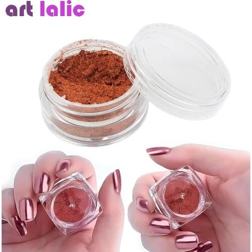 2g/Box Shinning Rose Gold Nail Mirror Powder Nails Glitter Chrome Powder Nail Art Manicure Decoration Beauty Tools Hot