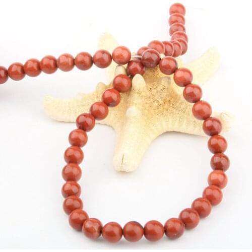 2020 Natural Stone Loose Beads Round Shape Red Stone for Jewelry Making DIY Necklace Bracelet Accessorie Size 4 6 8 10 12mm