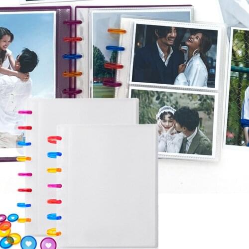 30Pages/lot Family photo storage album Mushroom Hole Love Button Loose-leaf Binding Literacy Card child Memory Photo Storage