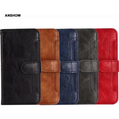 Retro Oil Matte Leather Wallet For Iphone XS MAX XR X 8 7 6 Case Galaxy Note 9 S9 Magnetic Removable Detachable 2 in 1 40PCS