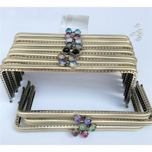 8 Inch Antique Bronze Metal Clutch Purse Frames
