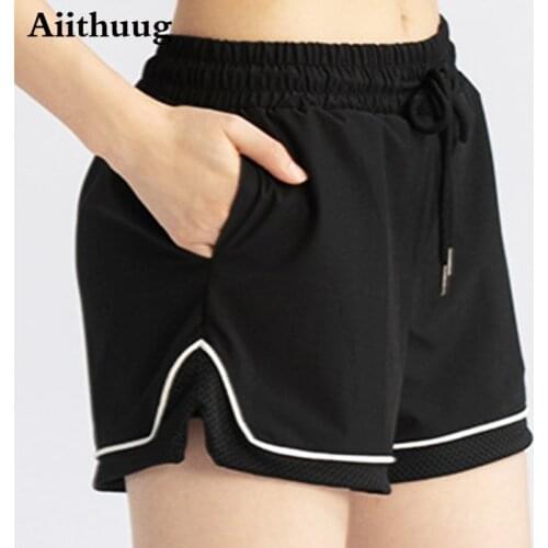 Aiithuug 2 In 1 Womens Yoga Lounge Shorts Hiking Active Running Workout Shorts Comfy Travel Casual Shorts with Pockets 2.5"