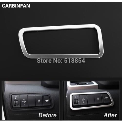 ACCESSORIES FIT FOR 2016- HYUNDAI TUCSON HEADLIGHT LAMP SWITCH BUTTON CHROME COVER BEZEL FRAME CONTROLLER KNOB MOULDING Sticker
