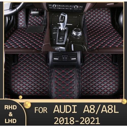 MIDOON Car floor mats for AUDI A8/A8L（FIVE SEAT ）2018 2019 2020 2021 Custom auto foot Pads automobile carpet cover