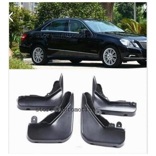 4pcs Mudguard Fender Mud Flaps for E-Class Soft Plastic For Mercedes Benz E-Class W212 E250 E300 E350 2008-2010 2011 2012