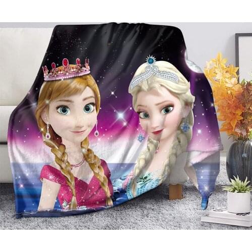 Disney Frozen Elsa and Anna Blanket Princess Flannel Plush Blanket Throw for Sofa Bed Cover Single Twin Bedding Baby Boys Girls