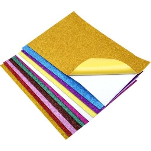 2mm 20x30cm Sponge Glitters Self Adhesion Foam Paper Kraft Paper Gold Craft Paper Powder Handmade Paper Crafts Decor DIY Card