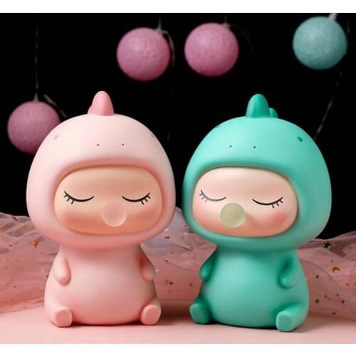 Cartoon Dinosaur Piggy Bank Vinyl Unbreakable Coin Storage Box for Kids Xmas Birthday Gift Home Decoration TS2
