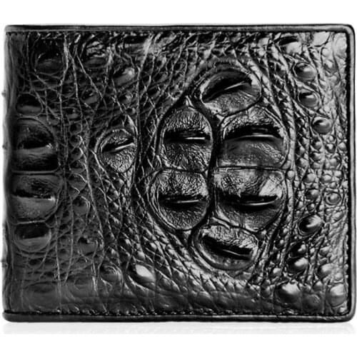 Hongqiangyin Thai crocodile leather men wallet mens short leather multi-slot horizontal wallet fashion wallet