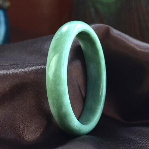 Natural Chinese Guizhou Cui Hand Carved Wide Bar Jade Bracelet Fashion Boutique Jewelry Men and Women Dark Jade Bracelet