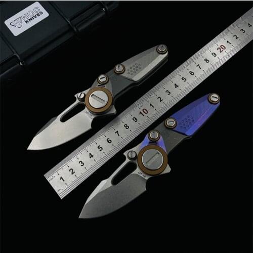 NOC MT-16 Folding knife M390 blade titanium handle camping Cutter pocket knives outdoor Survival knives EDC Tools