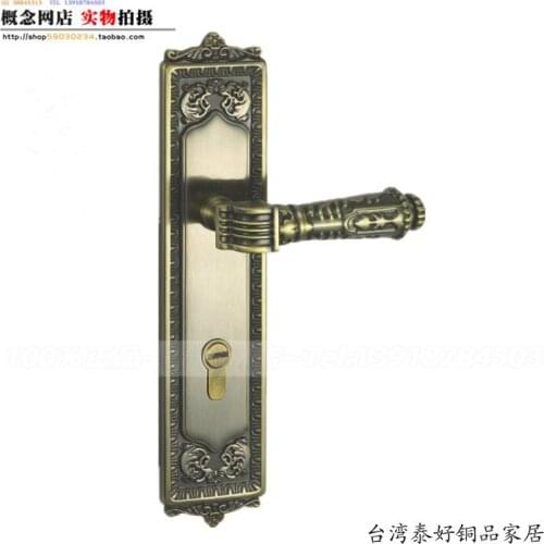 New TAIGOOD European American copper door / interior door antique copper handle locks LM1218ACU