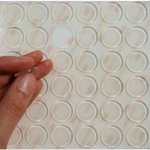 Wholesale 64Pcs Clear Ball Round Anti-Collision Adhesive Silicone Pad With 3M Sticker 12*2mm Furniture Sticker Pads Transparent