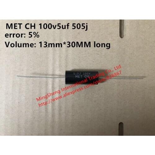 Original new 100% MET CH 100v5uf 505j with axial polarity through black audio film capacitor (Inductor)