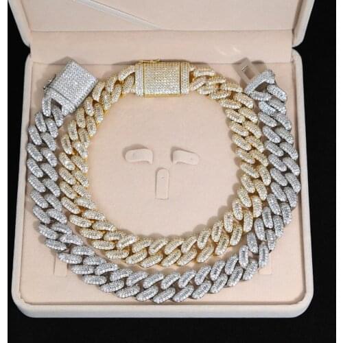 20mm Cuban Link Chains Necklace Fashion Hip hop Jewelry with cubic zircon Rhinestones paved Iced Out Necklaces For Women Men