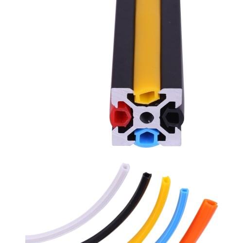 2meter 6mm flat seal 2020 aluminum profile Slot Cover / Panel Holder black/orange/blue For CNC CR-10 machine DIY parts