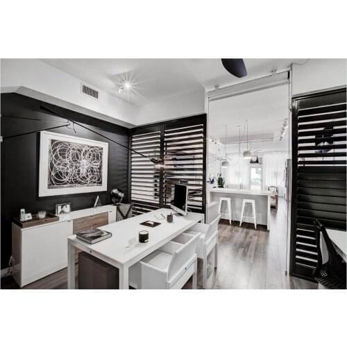 Custom Basswood Plantation Shutters Wooden Blinds Solid Wood Shutter Louver PS221