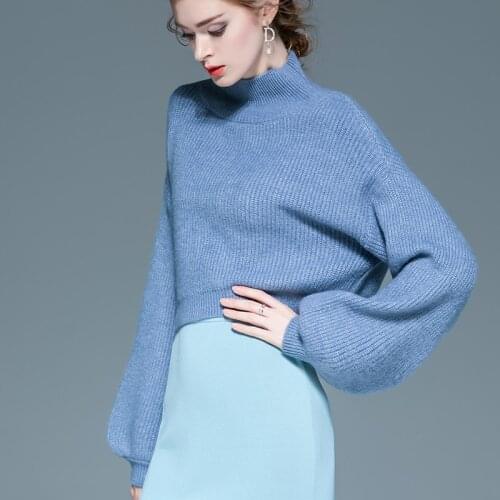 ZUOMAN Pullover womens sweaters autumn winter long-sleeved short paragraph bottoming shirt womens version of the loose