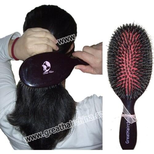 Boar Bristle comb Great Hair 10 Pieces/ Lot,Professional Hair Extension Boar Bristle Brush,escova de cabelo Free Shipping + gift