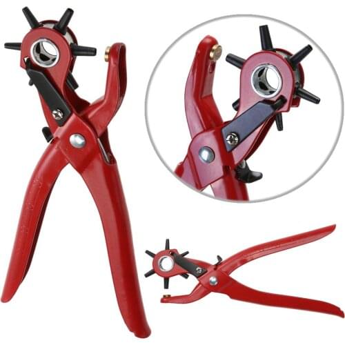 2/2.5/3/3.5/4/4.5MM 5 Hole Size Sewing Leather Belt Hole Punches Pliers Hook Clamp Punch Size For Punching Hole Forceps Punch