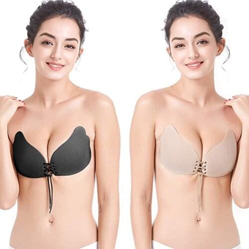 Self-Adhesive Brassiere Silicone Seamless Invisible Push Up Sticky Bra Enhancers Nipple Cover Reusable Bras Strapless Bralette