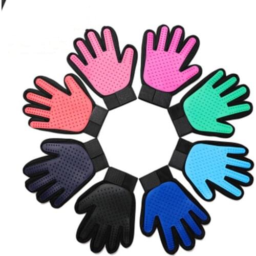 Cat Pet Grooming Deshedding Brush Gloves Effective Cleaning Back Massage Animal Bathing Fur Hair Removal Dog Combs