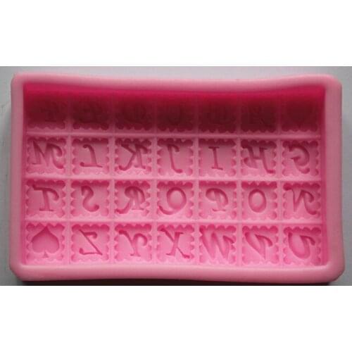 Silicone mold 26 English letter shape handmade soap clay mould DIY tools Fondant cake chocolate decoration mold