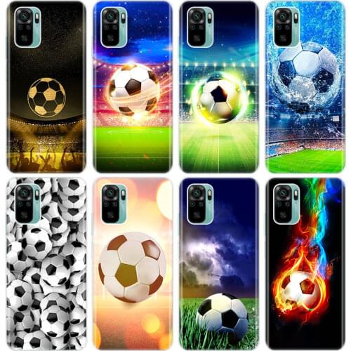 Football Soccer ball Silicone Phone Case for Xiaomi Redmi Note 10 9 Pro Max 10S 9S 8T 8 8A 9 9A 9C NFC 9T 7 Soft Cover