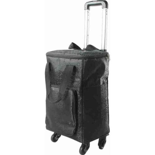 Folding Trolley Bag Portable Shopping Cart Universal Wheel To Buy Food Cart Aluminum Alloy Trolley Shopping Bag Travel Small Car