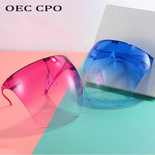 OEC CPO Oversized Full Face Mens Womens Faceshield Sunglasses Women Mask Protective Goggles Shield Visor Waterproof Glasses