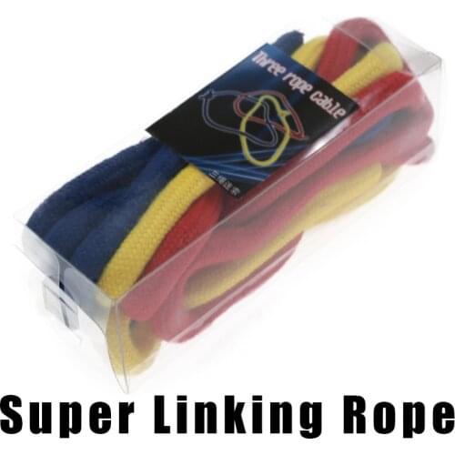 Super Linking Ropes (1.25M) Three Rope Cable Magic Tricks Magician Close Up Illusion Accessories Comedy Mentalism,Gimmick Props