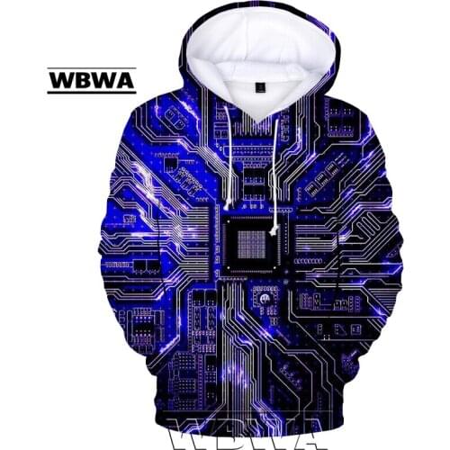 New Electronic Chip 3D Printed Mens Hoodies Unisex Hooded Sweatshirts Funny Tracksuit Men Women Hip Hop Fashion Casual Hoodie